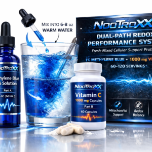 🧬 NooTroXX™ Dual-Path™ Redox Performance System - Methylene Blue 1% + Vitamin C (Fresh-Mix Protocol)